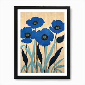 Blue Poppies Art Print