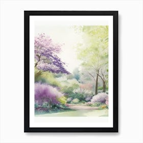 Brooklyn Botanic Garden, Usa Pastel Watercolour Art Print