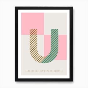 U Typeface Alphabet Art Print