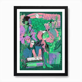 Quartet Pastel Art Print