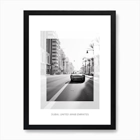 Poster Of Dubai, United Arab Emirates, Black And White Old Photo 4 Art Print