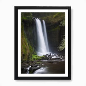 Henrhyd Falls, United Kingdom Realistic Photograph (3) Art Print