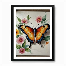 3d Butterfly Art Print