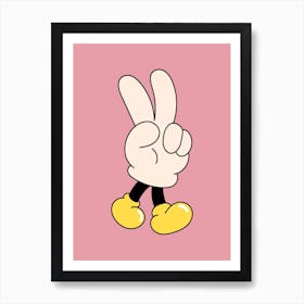 Mickey Mouse Peace Sign Poster