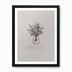 Floral Arrangement In A Vase Art Print