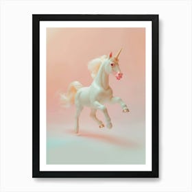 Toy Pastel Unicorn Galloping 1 Art Print