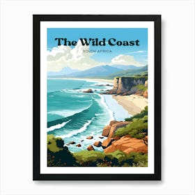 The Wild Coast South Africa Adventure Travel Art Illustration Art Print