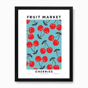 Cherries Fruit Market Art Print