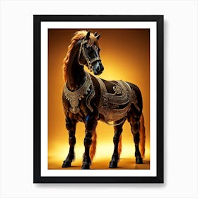 Leonardo Signature 3d Hd Arabian Horse Chocolate Caramel Light 1 Art Print
