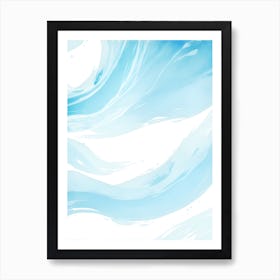 Blue Ocean Wave Watercolor Vertical Composition 117 Art Print