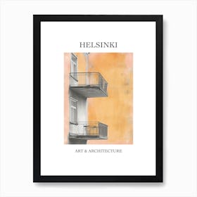 Helsinki Travel And Architecture Poster 1 Art Print