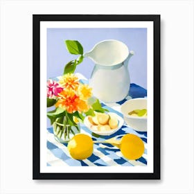 Tablescape 7 vegetable Art Print