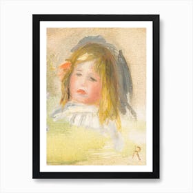 Child With Blond Hairm, Pierre Auguste Renoir Art Print