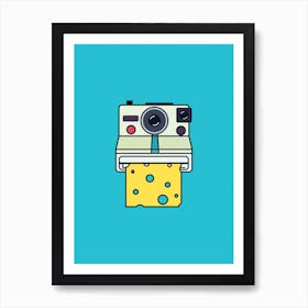 Say Cheese in Blue Art Print