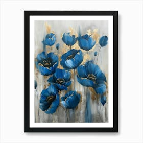 Blue Poppies 18 Art Print