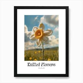 Knitted Flowers Daffodil  3 Art Print