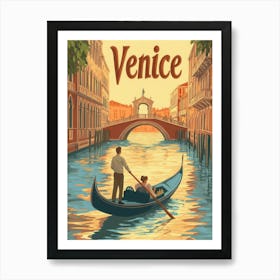 Aihrgdesign A Mid Century Modern Travel Poster For Venice Sho Cacebd19 F2ad 4ce7 Ade6 684a60218035 0 Art Print