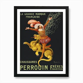 Perrouin Frères Shoes, Nantes The Great French Brand, Leonetto Cappiello Art Print