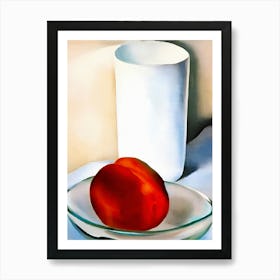 Georgia O'Keeffe - Peach and Glass Art Print