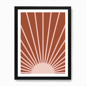 Sunshine Brown And Beige Art Print