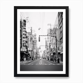 Sapporo, Japan, Black And White Old Photo 4 Art Print