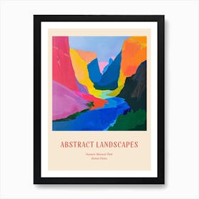 Colourful Abstract Yosemite National Park Usa 1 Poster Art Print