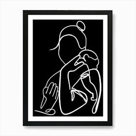 Woman Holds Her Baby Happy Mother's Day Art Print