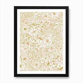 Linear Garden - Olive Art Print
