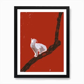 The cat Art Print