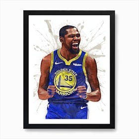 Kevin Durant State Warriors Art Print