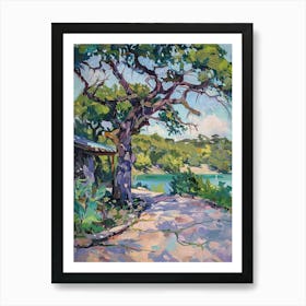 The Oasis On Lake Travis Austin Texas Oil Painting 2 Art Print