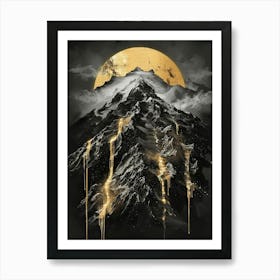 Gold Mountain Canvas Print 1 Art Print