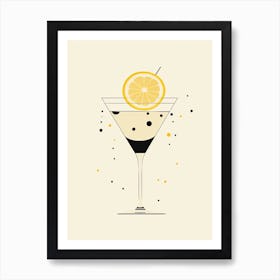Mid Century Modern French 75 Martini Floral Infusion Cocktail 2 Art Print