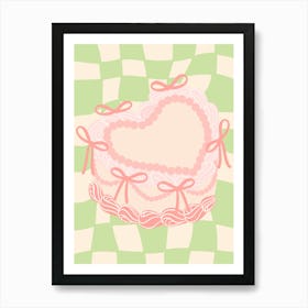 Coquette Heart Cake 1 Art Print