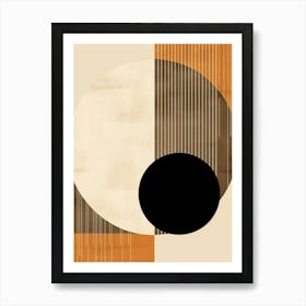 Neutral Allegro: Bauhaus Circles Serenade Art Print