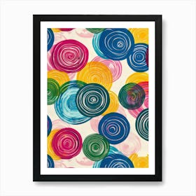 Colorful Swirls 4 Art Print