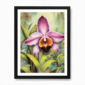 Orchid In The Jungle 1 Art Print