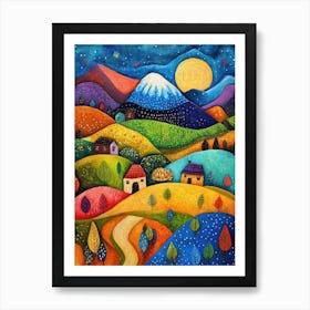 colorful mountain landscape 11 Póster