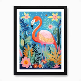 Flamingo In The Jungle, Matisse Inspired Art Print