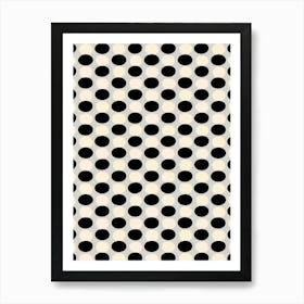 Black And White Polka Dots, Modern Abstract Art Print