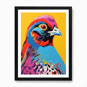 Andy Warhol Style Bird Pheasant 1 Art Print