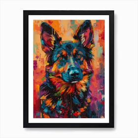 Mudi dog colourful painting Art Print