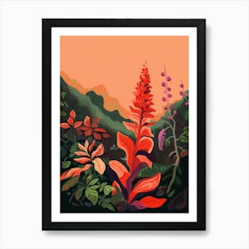 Boho Wildflower Painting Downy Rattlesnake Plantain 2 Art Print