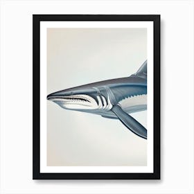 Mako Shark 3 Vintage Art Print
