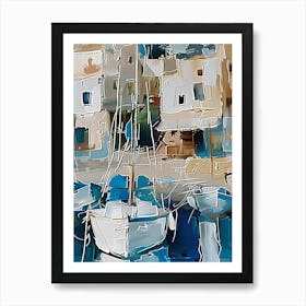 Boats In The Harbor 3 Art Print