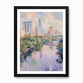 Red River Cultural District Austin Texas Oil Painting 2 Art Print