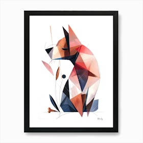 Abstrac Dog , Minimalism, Cubism Art Print