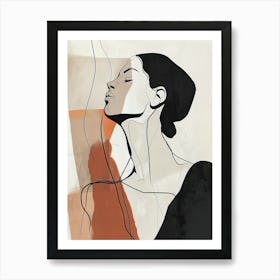 Woman'S Face, Minimalism Art Print