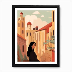 Azerbaijan 2 Travel Illustration Art Print