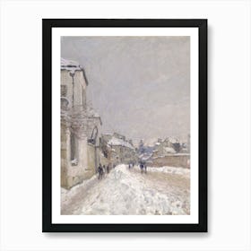 A Winter Scene In Paris Wall Art Print Art Print
